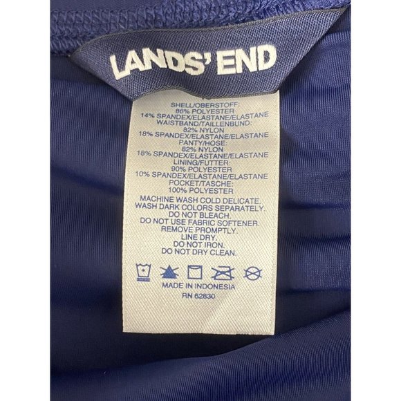 Lands End Womans Swim Shorts Size 18 Blue Pockets inside Liner 3.5" Inseam - Picture 9 of 9